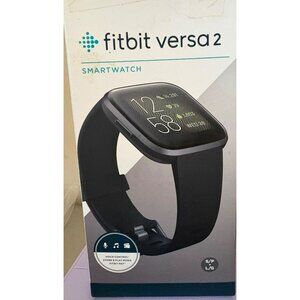 Fitbit Versa 2 Smartwatch Black Classic Band NIB